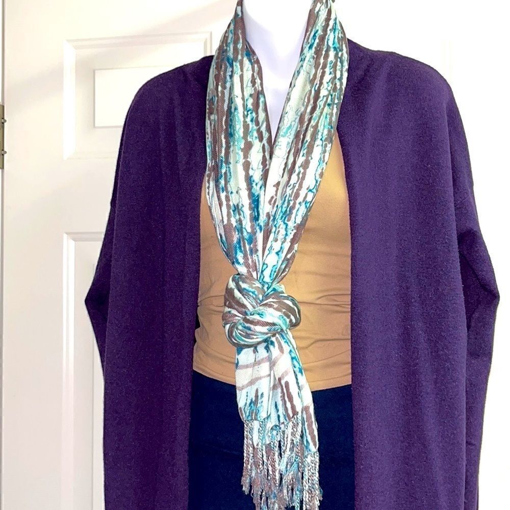 Evolution Deep Purple Two Pocket Open Cardigan - Picture 5 of 8